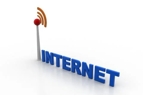 Internet signal tower Free Stock Illustration