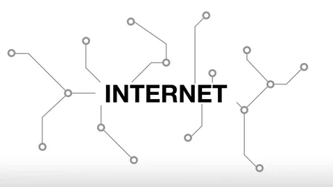 Internet Simple Circuit Web Title Animation 스톡 동영상 83866302