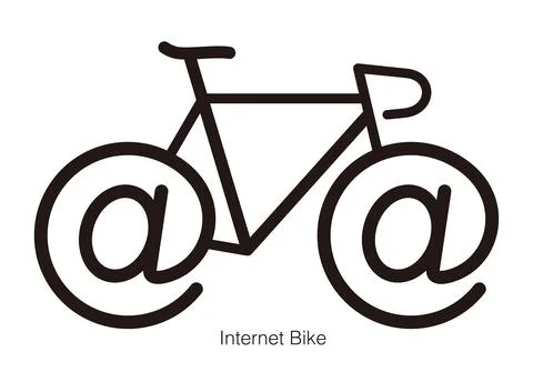 Internet simple flat bicycle design vector illustration 스톡 일러스트
