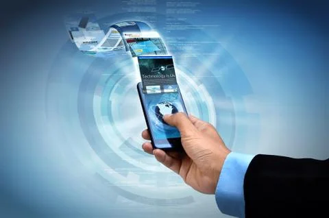Internet on smart phone concept Stock-Illustration