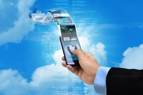 Internet on smart phone concept Stock Illustration