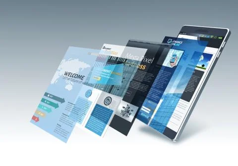 Internet on smart phone concept Stock-Illustration