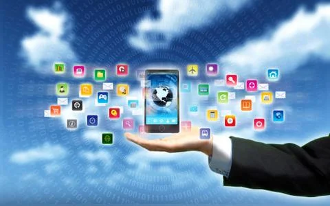 Internet smart phone Stock Illustration