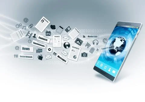 Internet Smart Phone Stock Illustration