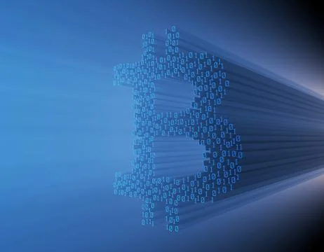 Internet Smart Technology, Bitcoin, Internet Finance Illustration