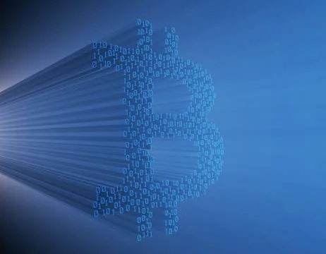 Internet Smart Technology, Bitcoin, Internet Finance Illustration