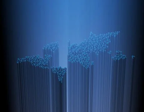 Internet Smart Technology, World Map Stock Illustration