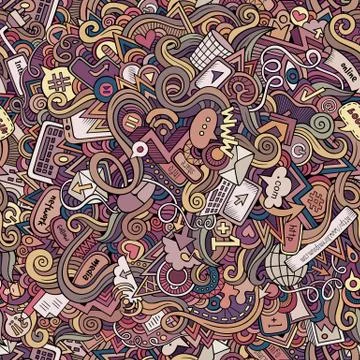 Internet social media seamless pattern Stockillustratie