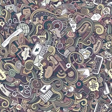 Internet social media seamless pattern Stockillustratie
