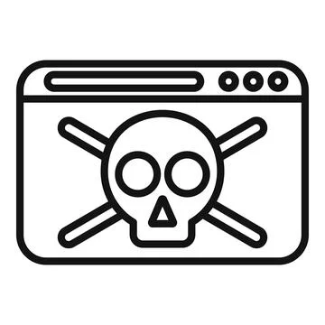 Internet software icon outline vector. Malware report Stock Illustration