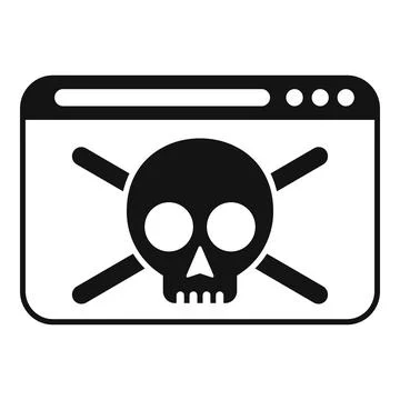 Internet software icon simple vector. Malware report Stock Illustration