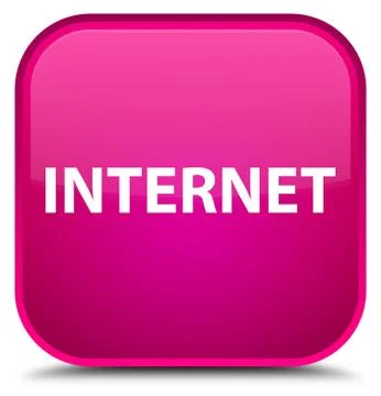 Internet special pink square button Stock Illustration