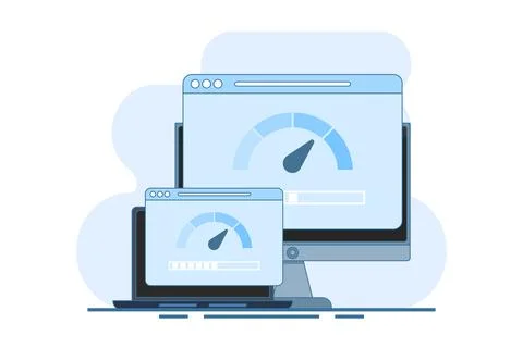 Internet speed concept 库存插图