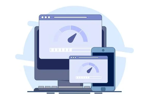 Internet speed concept 库存插图
