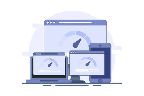 Internet speed concept Illustrazione stock