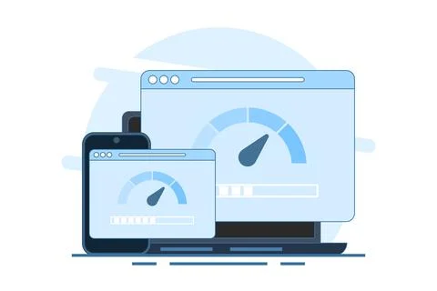 Internet speed concept Stock Illustration