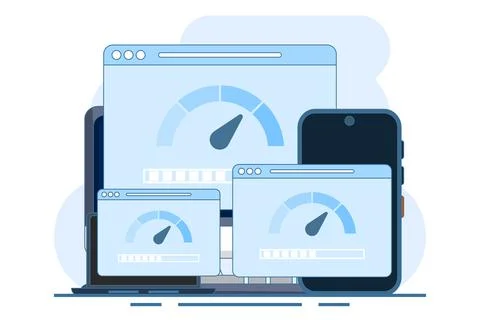 Internet speed concept Illustrazione stock