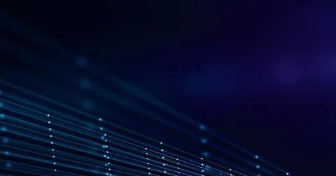 Internet speed, connected dots and lines. 3d rendering. Stock Illustration