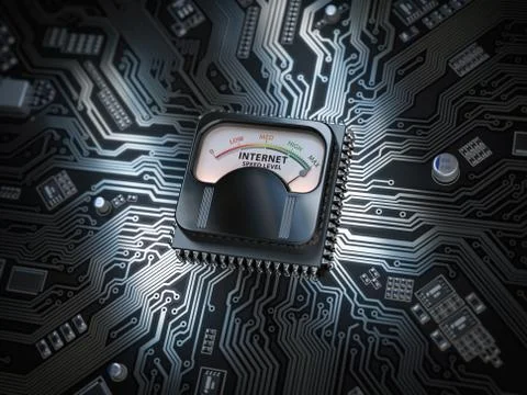 Internet speed level connection concept. Maximum internet speed on meter and  Stock-Fotos