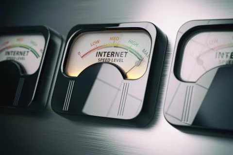 Internet speed level test concept. Maximum position. イラスト素材