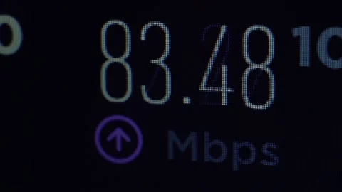 Internet speed measurement. Internet connection test. Slow internet connection Stock Footage 152423699