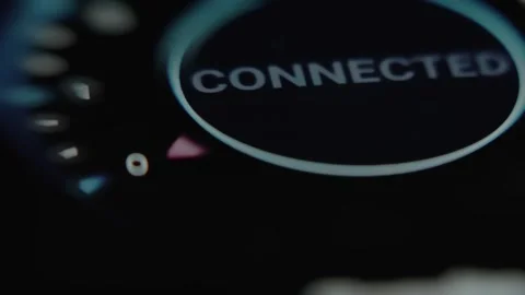 Internet Speed Test App doing a speed check, macro view Stock Footage 291526461