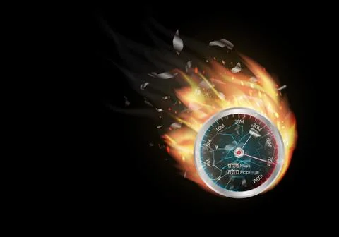 Internet speed test meter Stock Illustration