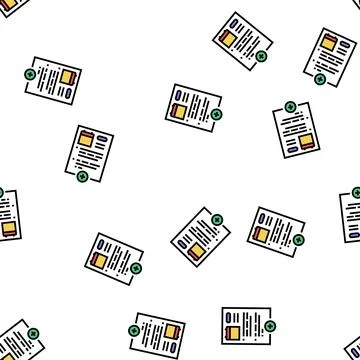 Internet store product subscription vector seamless pattern Stock Illustration