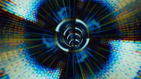 Internet Streaming Abstraction Stock Illustration
