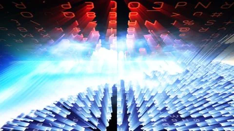 Internet Streaming Abstraction Stock Illustration