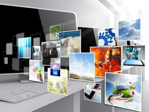 Internet streaming images Stock Illustration