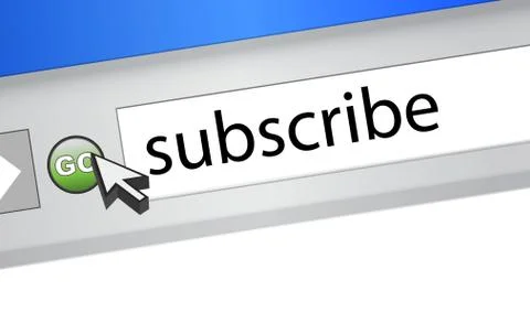Internet subscribe browser concept Illustrazione stock