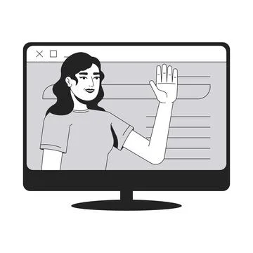 Internet support line conceptual illustration Stock Illustration