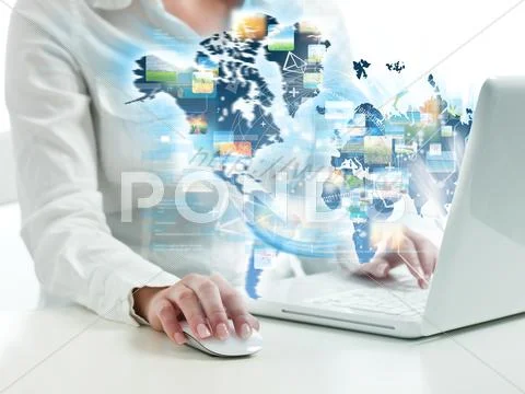 Internet surfing Stock Illustration