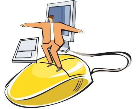 Internet surfing Stock Illustration