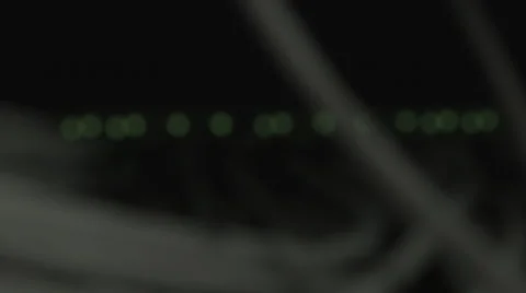 Internet switch with defocused traffic LEDs blinking Video stock 57748569