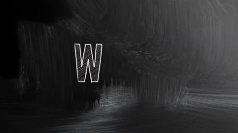 Internet symbol drawn with chalk on blackboard Stock Footage 28494214
