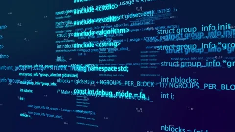 Internet system data information security program code scroll Stock Footage 169834061