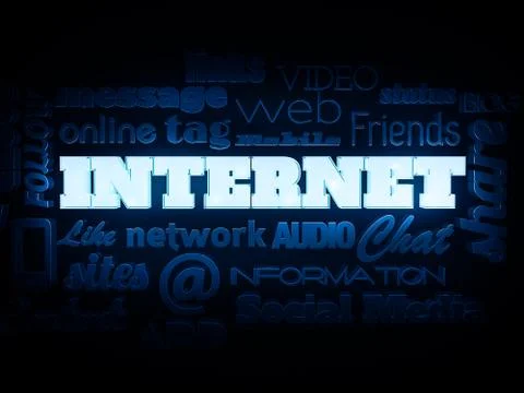 Internet tag cloud Illustrazione stock