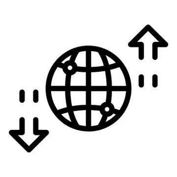 Internet technologies icon, outline style 库存插图