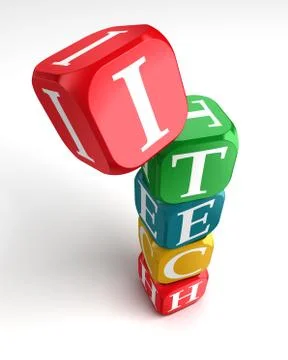 Internet technology 3d colorful buzzword Stock Illustration