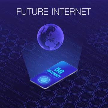 Internet technology background with elements Stock Illustration