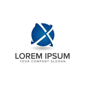 Internet Technology Cloud Network data communication logo Illustrazione stock