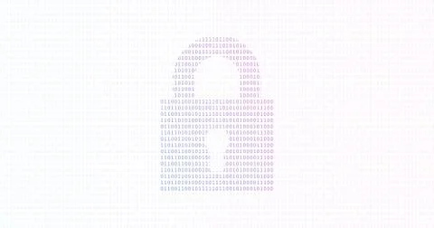 Internet technology cyber security data concept with binary digits and lock イラスト素材