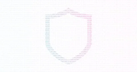 Internet technology cyber security data concept with binary digits and shield イラスト素材
