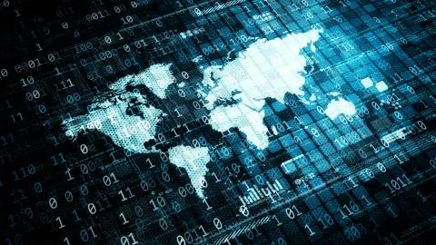 Internet technology display data flow concept Illustrazione stock