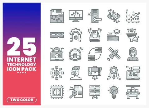Internet Technology Icons Pack Set II イラスト素材