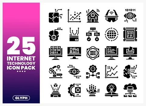 Internet technology icons. technology. digital. graphic design. web develop.. 스톡 일러스트