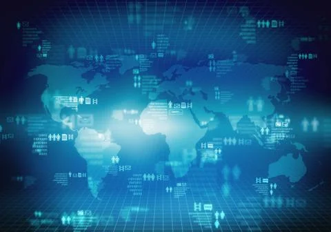 Internet Technology Multimedia network Stock Illustration