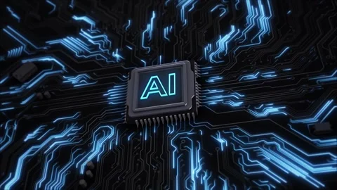 Internet technology networks use AI help with work, AI Learning or artificial in Stock Footage 311873780